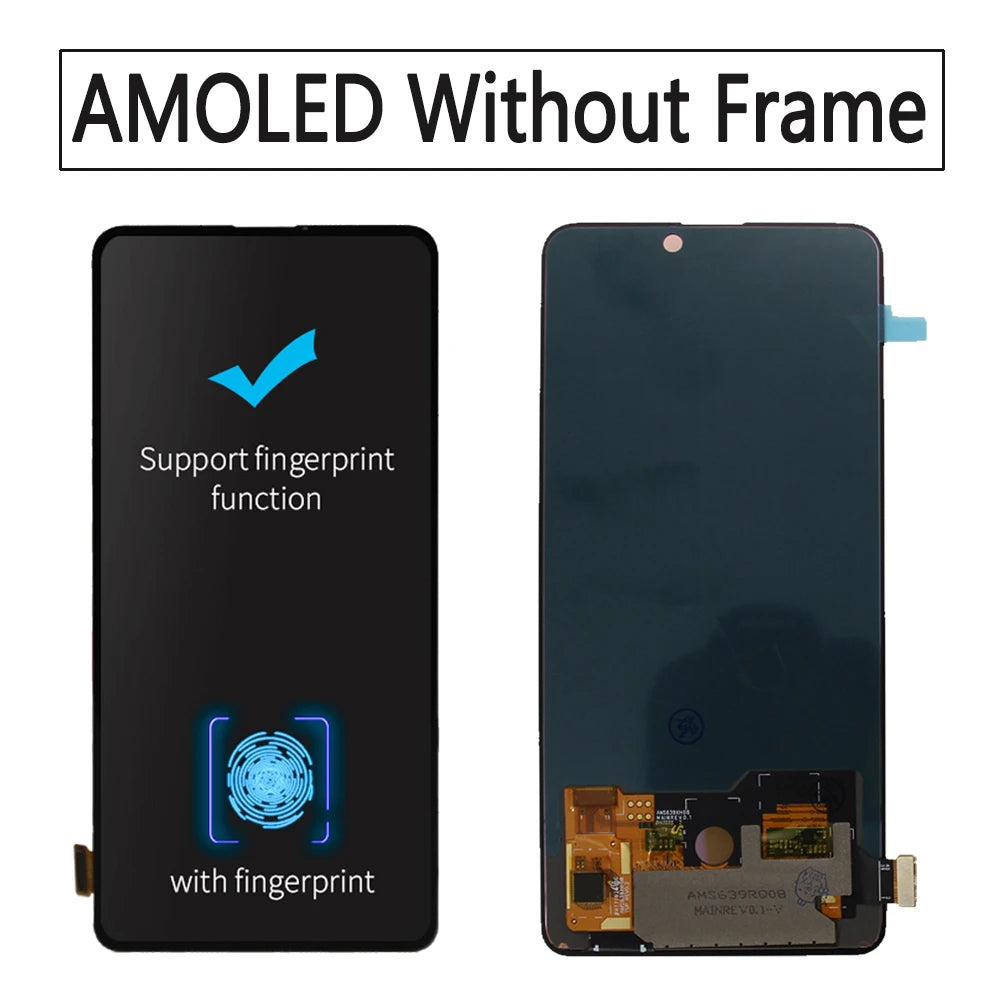 6.39" AMOLED For Xiaomi MI 9T Pro/MI 9T LCD Display Touch Screen Digitizer Assembly With Frame for Xiaomi Redmi K20 Pro /K20 LCD