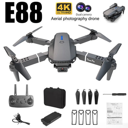 Cheap Price E88 Pro Drone Foldable Remote Control Drone With HD Dual Camera Height Hold Wifi RC Foldable Quadcopter Dron