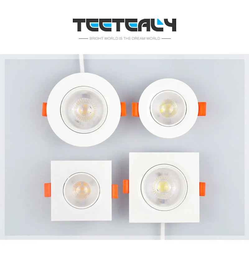 10pcs LED downlight 5W 7W 9W 12W Angle adjustable ceiling light spotlights 3W rotating AC220V 110V indoor lighting