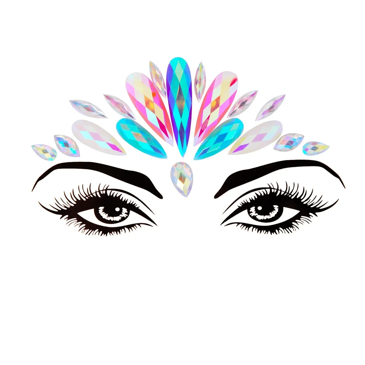 Sexy Face Tattoo Stickers Glitter Fake Tattoos Rhinestones for Woman Temporary Tattoos Party DIY Kids Holiday Face Jewels Tattoo