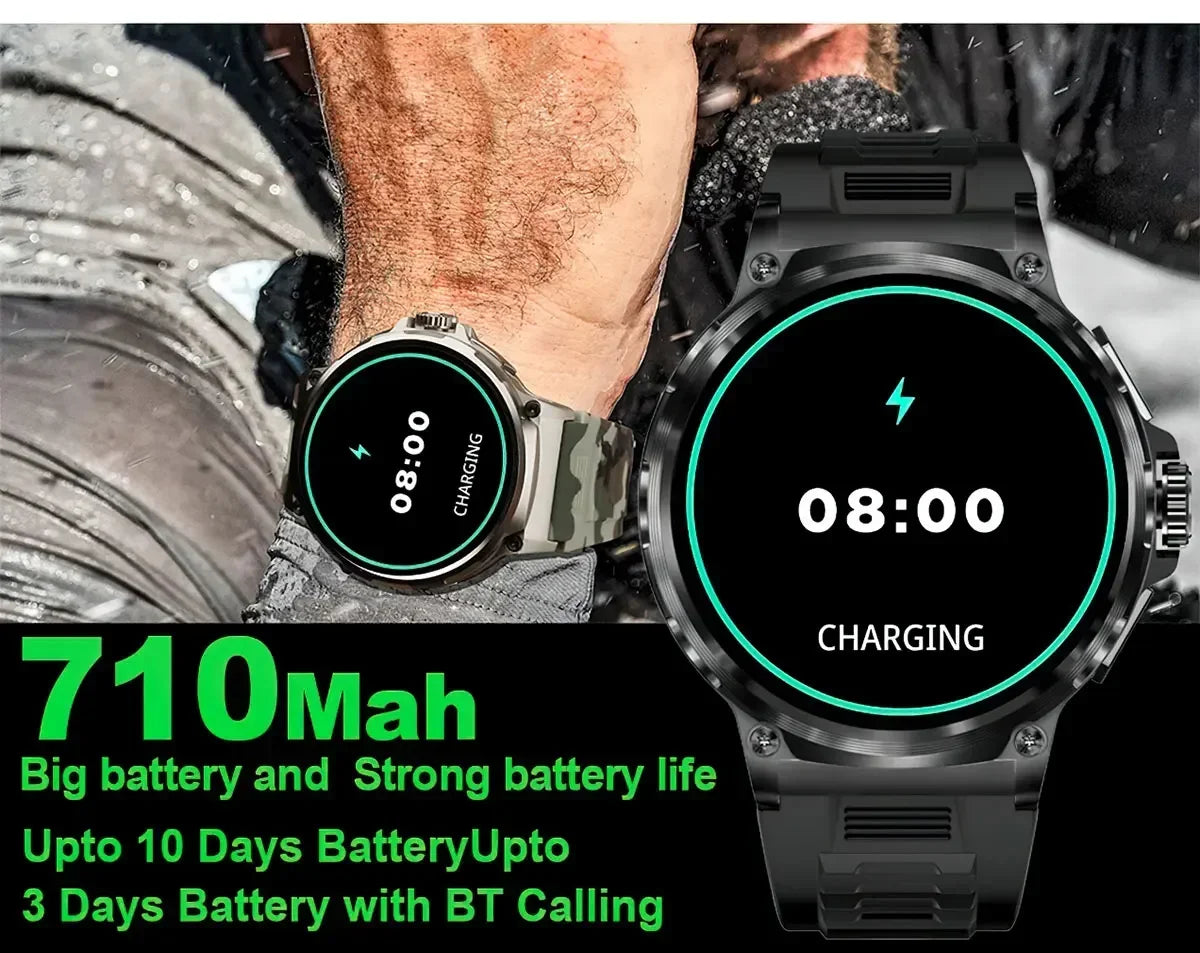 Lenovo New 1.85-inch ultra HD smartwatch, GPS track, HD Bluetooth call; 710 mah large battery 400+ dial,