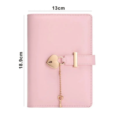 Fashionable And High Appearance, Girlish Love Keychain A6 Pu Leather, Business Minimalist Notebook