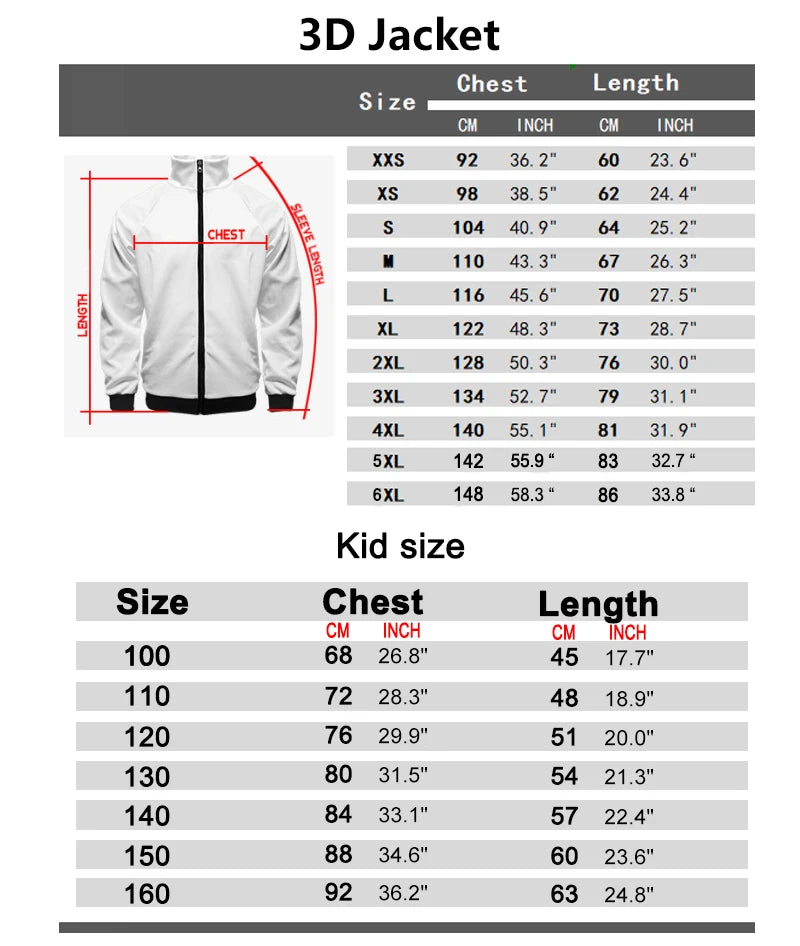 Coats Oliver Tree Sweatshirt 3D Stand Collar Zipper Jacket Men/Women Long Sleeve Jackets Streetwear Fashion Cosplay Costume