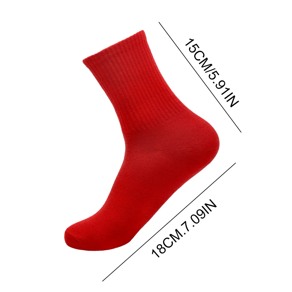 1/3 Red Christmas Socks Breathable FloorSocks  Men Women Yoga Socks Sports Socks Soft Wear-Resistant