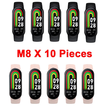 M8 Smart Band Men Sport Watch Health Heart Rate Fitness Tracker Pedometer Women Wristband Bracelet for ios Android 10 Pieces