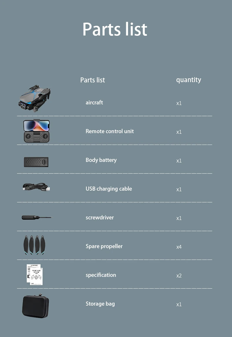 2024 New AE7 Drone 8K Three Camera Intelligent Obstacle Avoidance Optical Flow Positioning Four Axis aerial photography aircraft