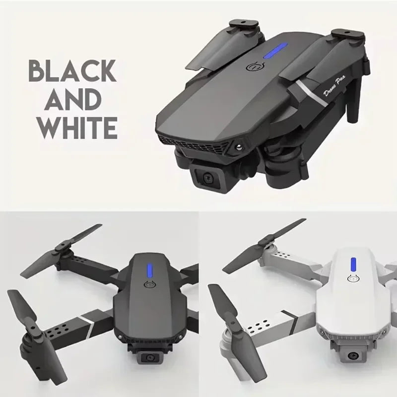 E88Pro RC Drone 4K Professinal With 1080P Wide Angle Dual HD Camera Foldable RC Helicopter WIFI FPV Height Hold Apron Sell Gift