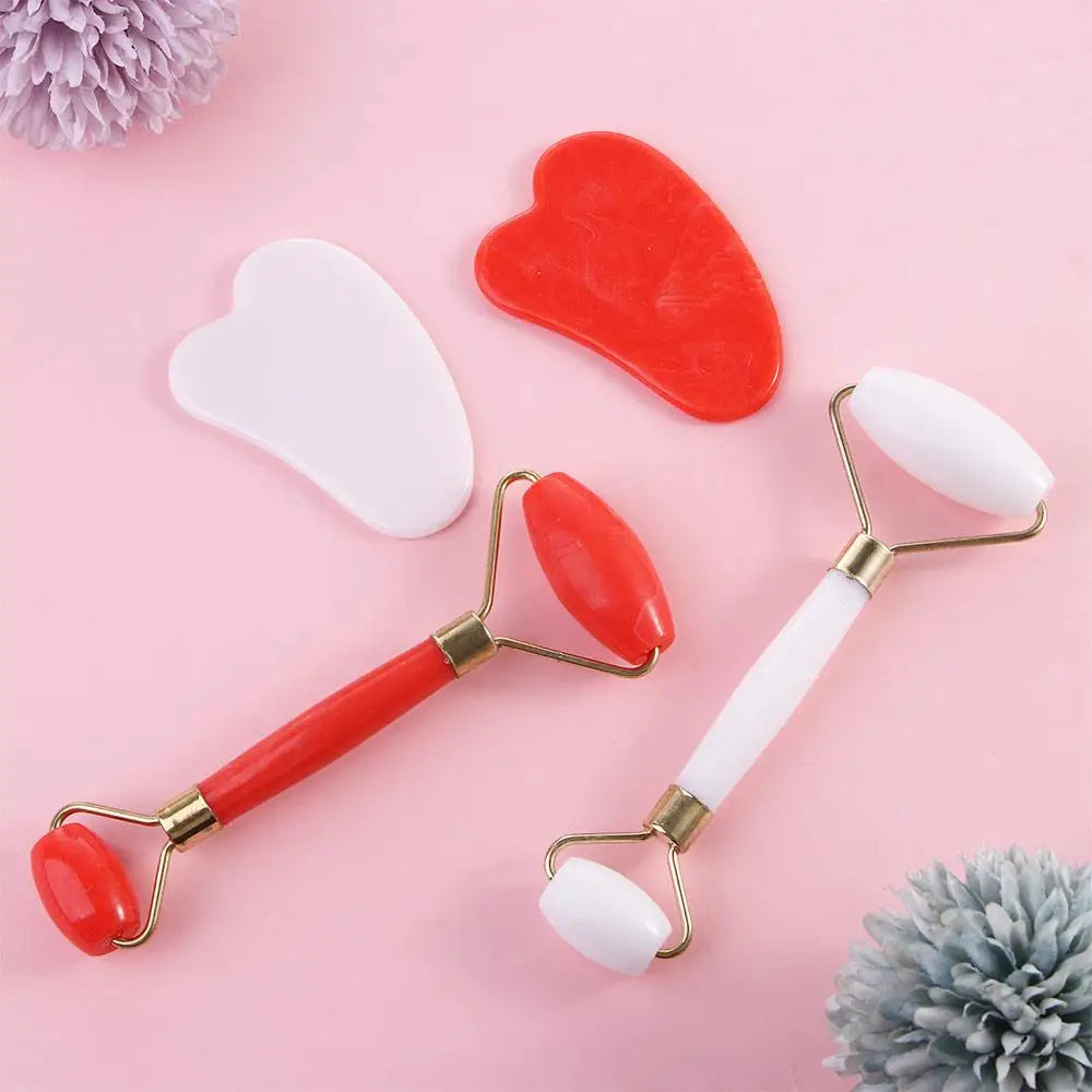 Eye Body Skin Care Anti-Aging Wrinkle Removal Beauty Tool Double Head Roller Guasha Board Facial Massager Roller Massager