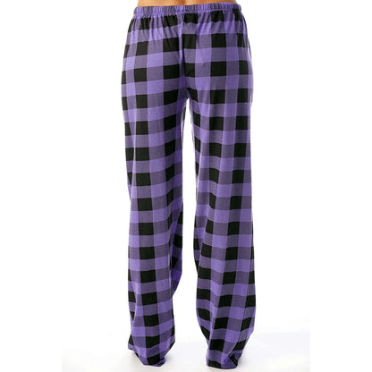 Women Christmas Pajama pants Autumn Winter Plaid Printed Pants Fashion Casual Wide Leg Pants Clothing Streetwear