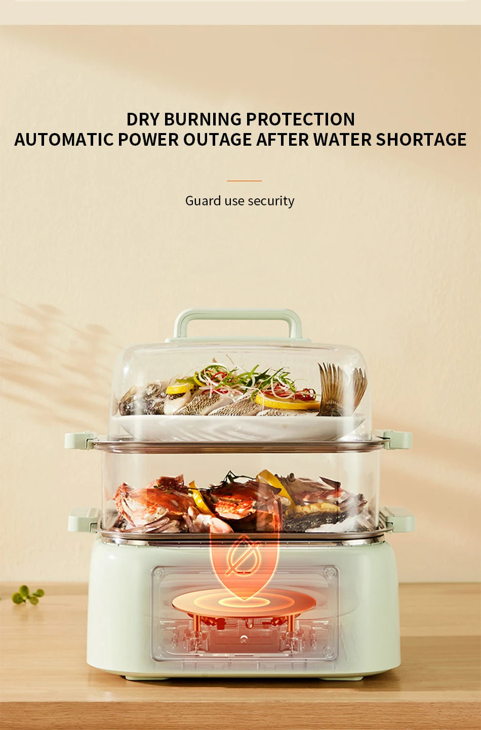 Joyoung electric steamer multifunctional household capacity multi-layer steamer box steamer breakfast machine