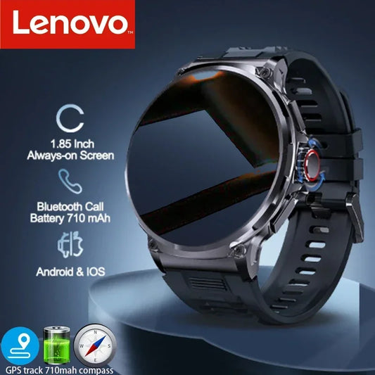 Lenovo New 1.85-inch ultra HD smartwatch, GPS track, HD Bluetooth call; 710 mah large battery 400+ dial,