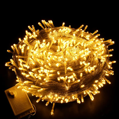 100M 600LED String Lights Christmas Holiday Indoors outdoors LED Lights for Wedding Party Home Garden