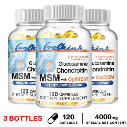 Glucosamine Chondroitin MSM and OptiMSM - Promotes Skin, Nail and Joint Health