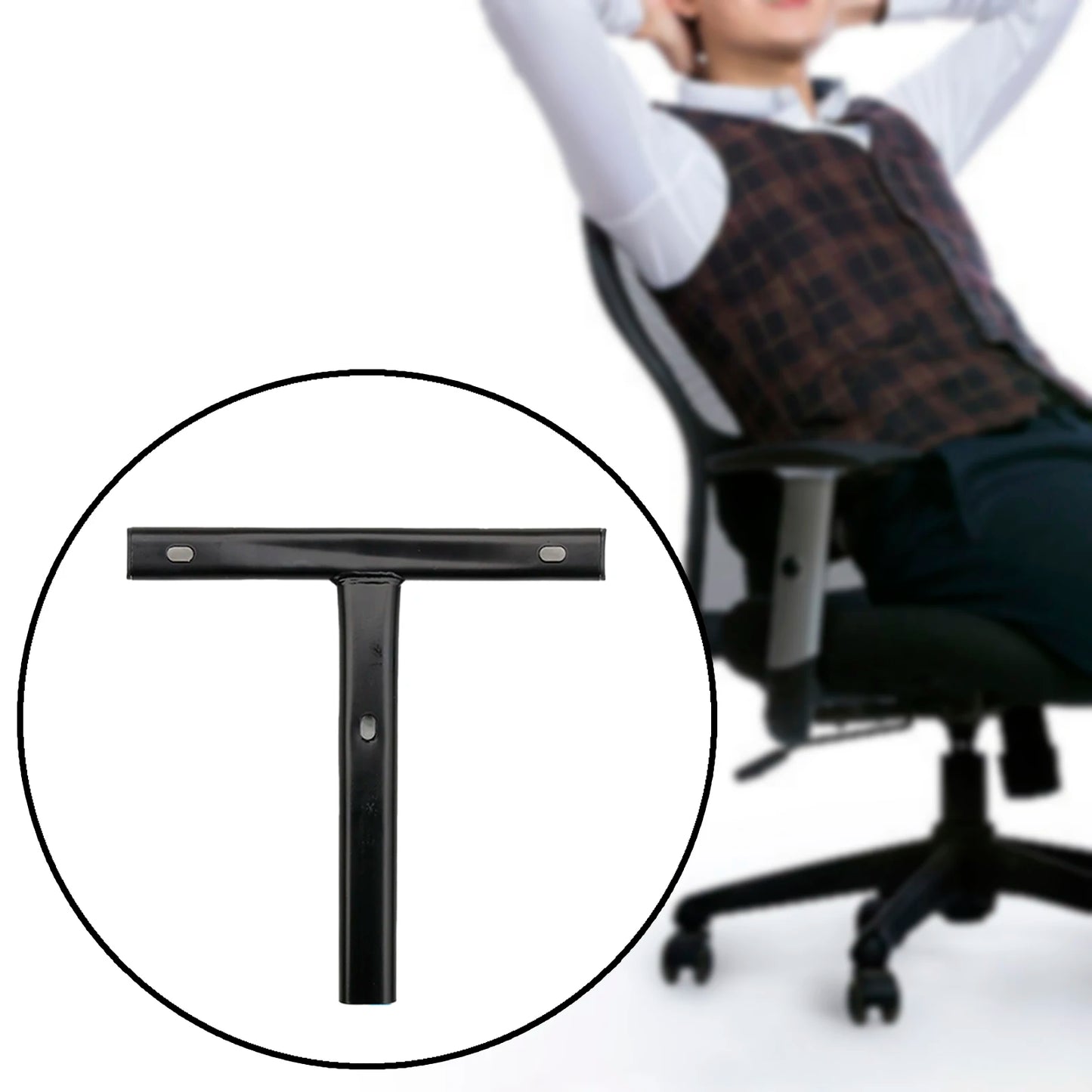 Swivel Chair Back Support Rod T Shaped Bar Backrest Chair Tripod Pallet Connection Pole Office Chairs Replacement Parts