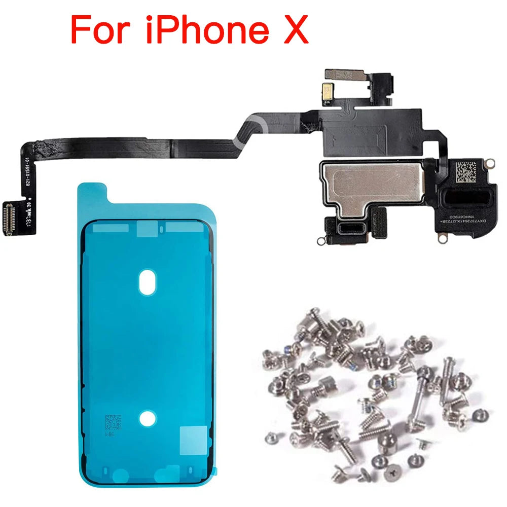 Ear Speaker With Light Sensor Flex Cable For iPhone X XR XS Max 11 Pro Max Screw Kit And Waterproof Glue  Replacement