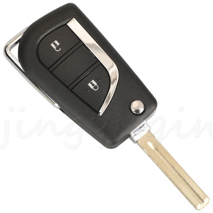 Jingyuqin 89070-0KB40 BA2TA 2BTN Remote Flip Key 433MHz H-8A For Toyota Hilux 2015 - 2020 TOKAI RIKA H1-3689 TOY48