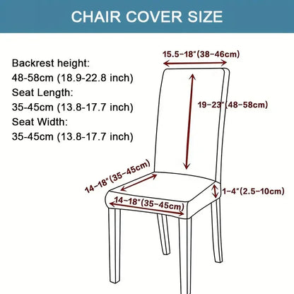 1/2/6Pcs Dining Chair Cover Print Elastic Chair Slipcover Case Stretch Chair Covers for Wedding Hotel Banquet