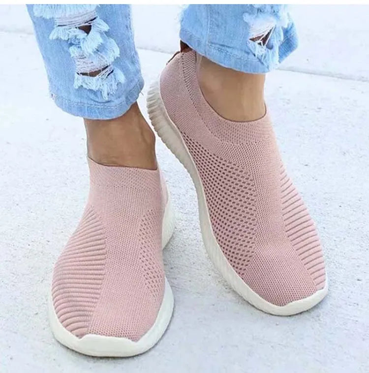 Casual Shoes Women's Sneakers Fashion 2025 New Walking Soft Women Sneakers Slip On Breathable Woman Shoes Ladies Vulcanize Shoes