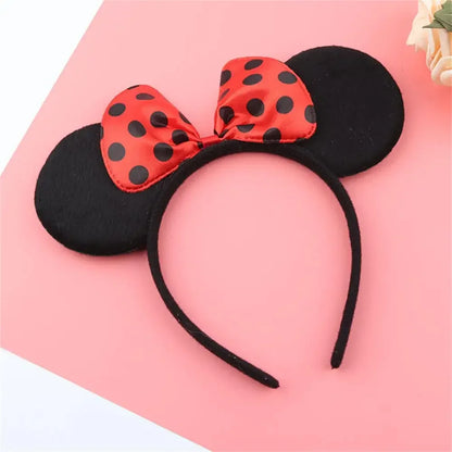 Favors Mom Lovely Ears Kids Mickey Headbands Hair Boys Party Sequin Baby Birthday Knot Accessories Minnie Hairbands Bows Girls