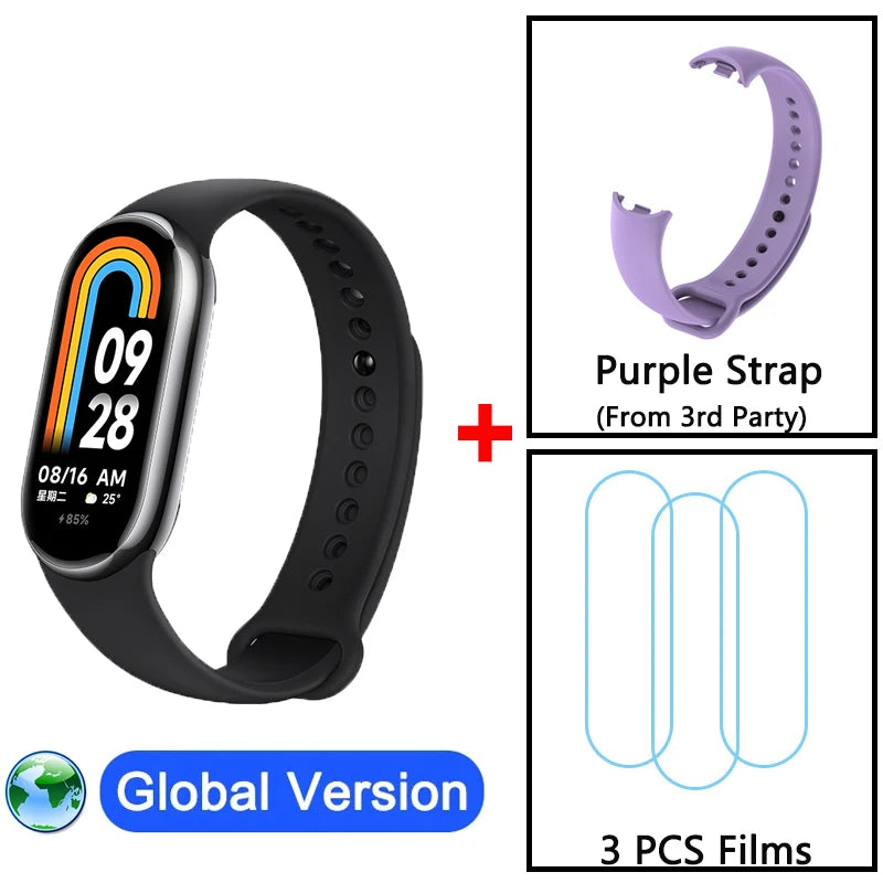 Global Version Xiaomi Mi Smart Band 8 Blood Oxygen 1.62'' AMOLED Display Fitness Tracker Smart Bracelet Wristband MIBand Fashion