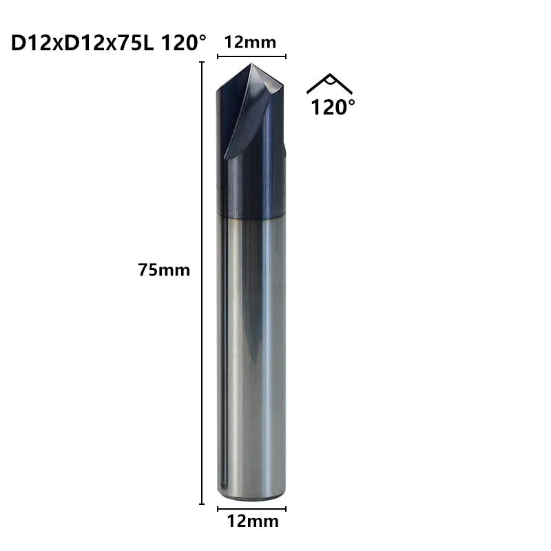 3 Flute Chamfer Milling Cutter 60/90/120 Degrees CNC Router Bit 2-12mm Carbide Chamfering End Mill CNC Engraving Milling Tool