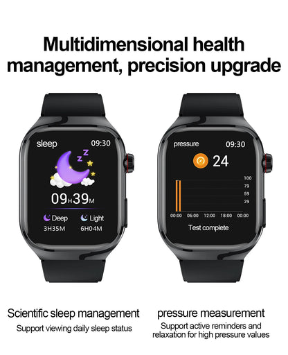 2024 New Medical Grade Uric Acid Blood Fat Smartwatch ECG Blood Glucose Heart Rate Blood Pressure Health Monitoring Smart Watch