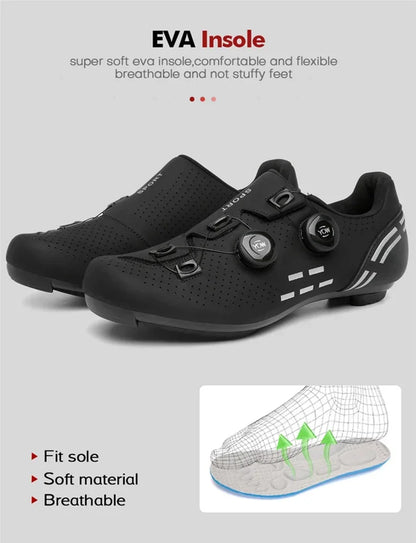 New Cycling Shoes for Men Women Speed Mountain Bicycle Flat SPD Pedals Racing Biking MTB Cleats Road Bike Sneakers