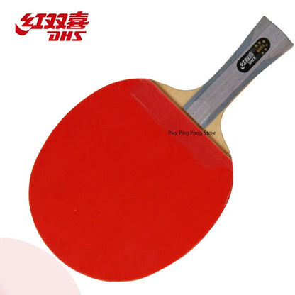 DHS 6 Star 6002 6006 Table Tennis Racket With Hurricane 8 And Tin Arc Rubber FL Handle Shake Hold Ping Pong Bat With Case Bag