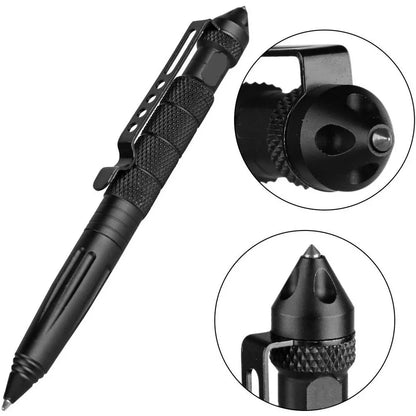 2 PCS Portable Tactical Pen Self Defense Pen Aviation Aluminum Emergency Glass Breaker Pen Security Protection Survival EDC