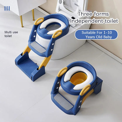 Foldable Baby Potty, Toilet Seat, Potty Training Potty Seat For Kids With Step Stool Ladder, Boys Potty, Portable Toilet