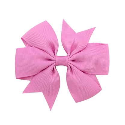 10pcs/lot Baby Girls Hair Bows Hairpins 3.2" Grosgrain Ribbon Pinwheel Toddler Clips Children Kids Accessories Gifts Photo Props