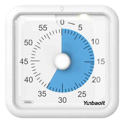 Yunbaoit 16cm Visual Timer, VT06 Large 60 Minute Classroom Countdown Timer for Kids and Educators