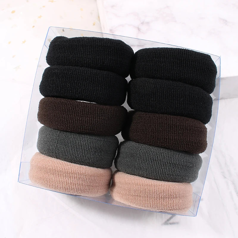 2/5/10 Pcs/Set New Women Soft Simple Solid Width Scrunchies Rubber Bands Lady Elastic Hair Band Female Fahsion Hair Accessories