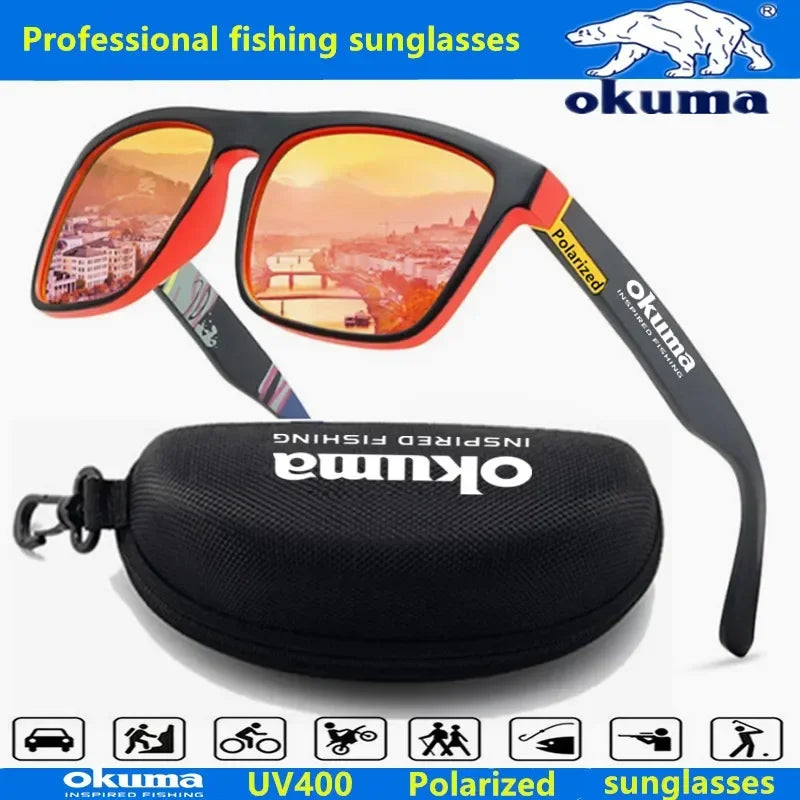 Okuma polarized sunglasses UV400 for men and women outdoor hunting, fishing, driving bicycles, sunglasses optional box