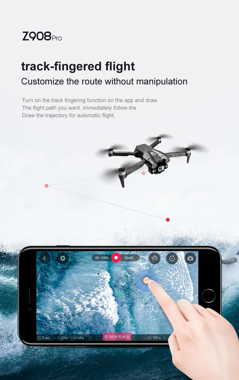 Z908 Pro Max Drone Professional 8K GPS Dual HD Aerial Photography FPV Brushless Obstacle Avoidance Quadcopter 9000M