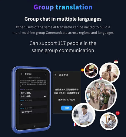 S30 Translator 4G Full Netcom SIM Card WIFI Intelligent Real Time 138 Language ChatGPT Smart AI Voice Photo Translation