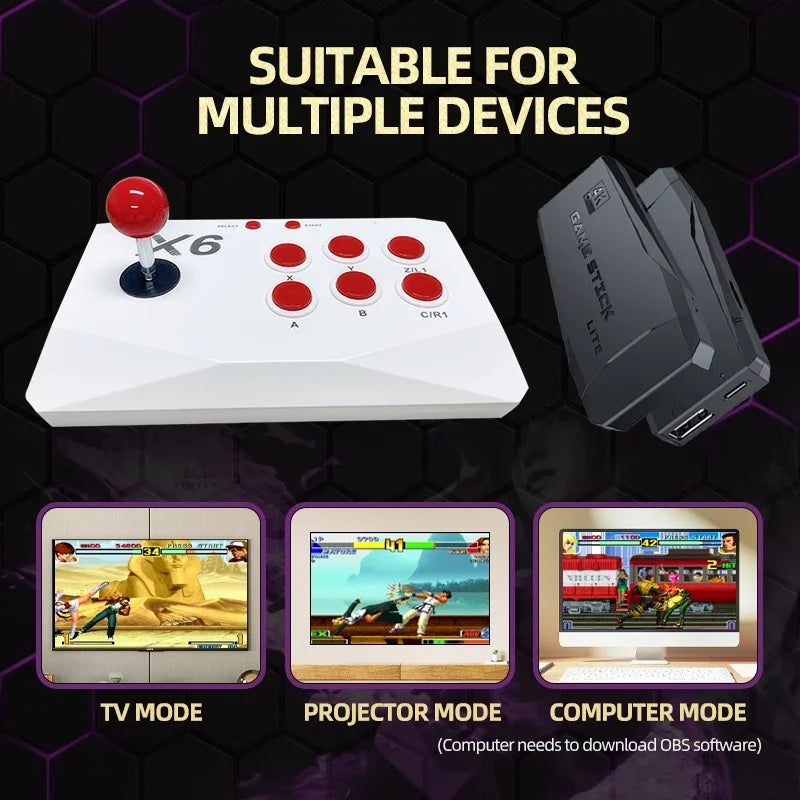 VILCORN Arcade Video Game Console 4K TV Game Stick with Double Arcade Joysitck 41000 Games For MAME/Sega/PS1/Atari Kid Gift