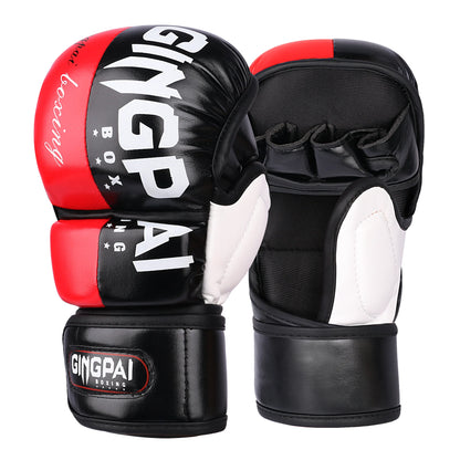 Professional MMA Half-Finger Fighting Boxing Gloves Thickened Sanda Free Fighting Mixed Martial Arts Training Gloves