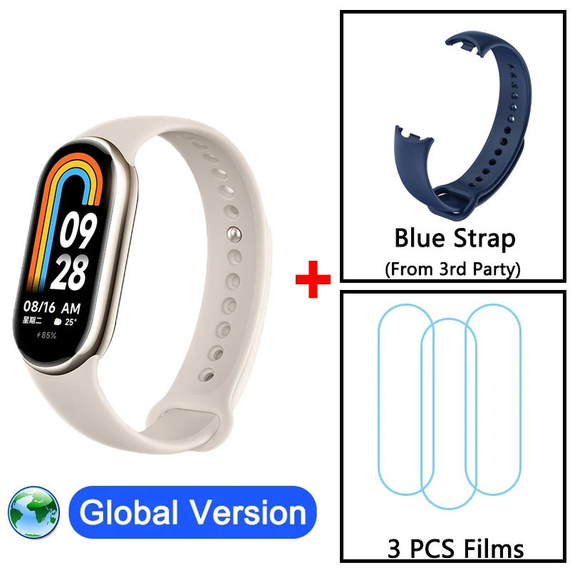 Global Version Xiaomi Mi Smart Band 8 Blood Oxygen 1.62'' AMOLED Display Fitness Tracker Smart Bracelet Wristband MIBand Fashion