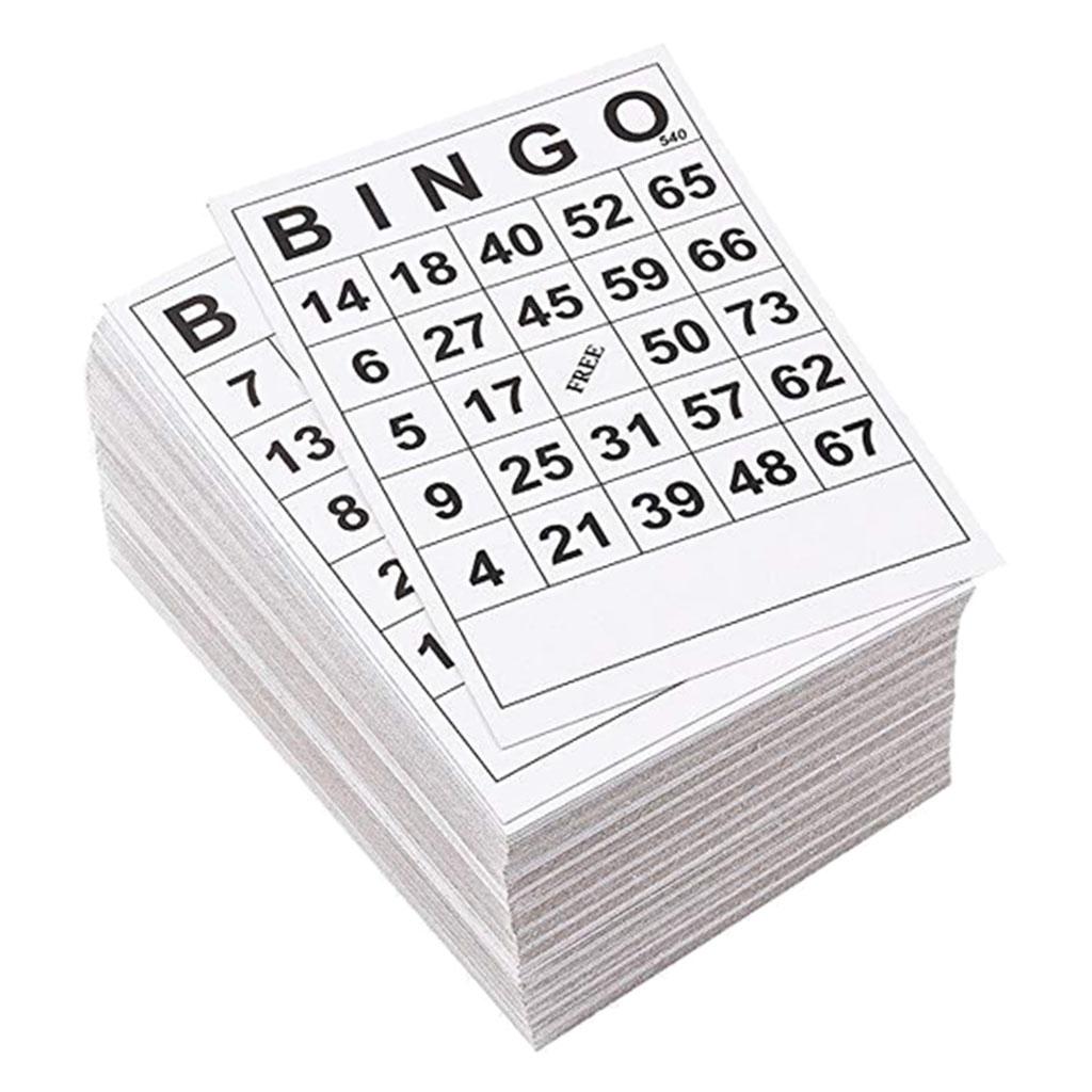 60pcs Large Bingo Cards Easy Read for Adults & Children Bingo Game Cards Sheets 0 To 75 Digits 5.9x7.1