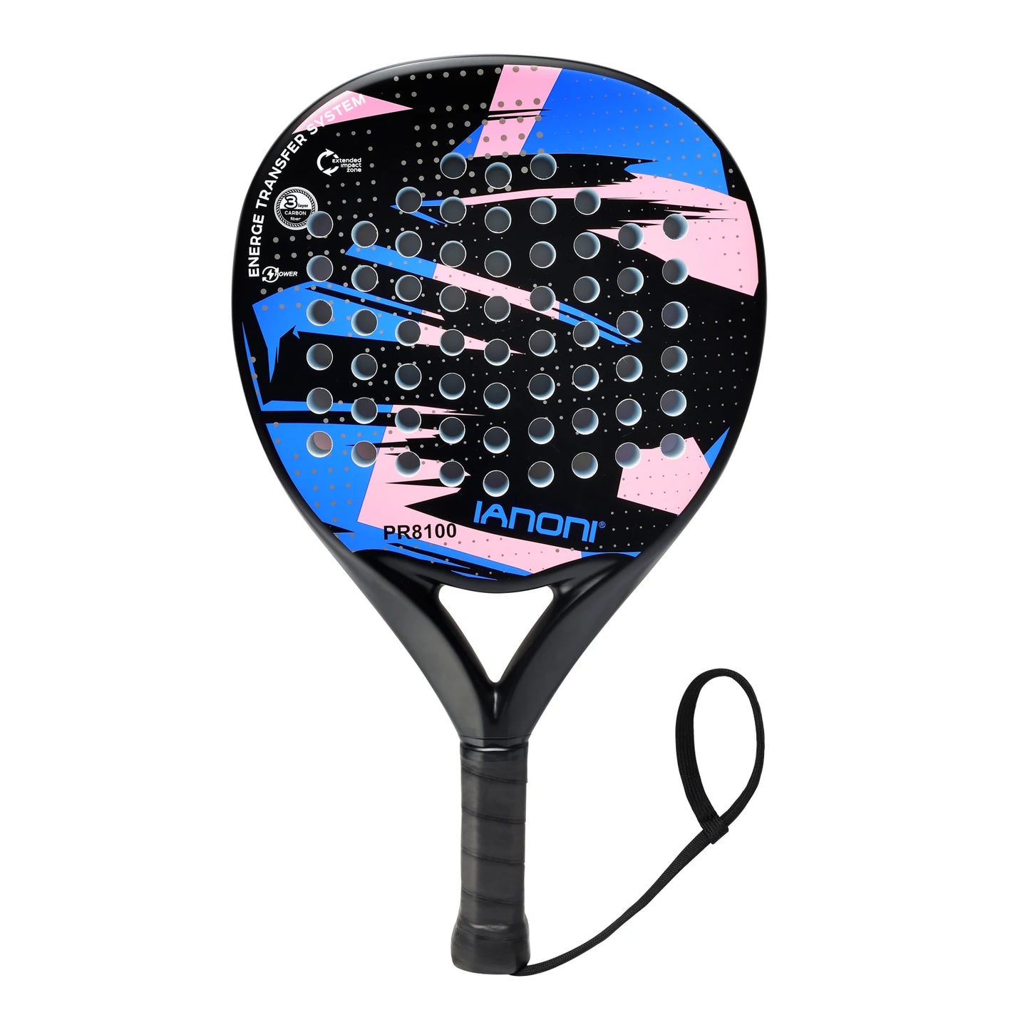 IANONI Padel Racket Carbon Fiber Surface with EVA Memory Flex Foam Core Padel Tennis Racquets Lightweight