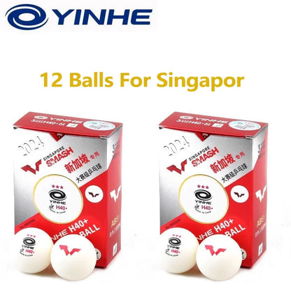 Original Yinhe WTT Pingpong Balls 2024 Singapore Grand Slam Table Tennis Balls Seam H40+ ABS New Materials