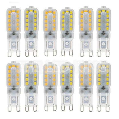 6X 10X 20X Brightest G9 LED Lamp AC220V 5W 7W 9W SMD2835 LED Bulb Warm/Cool White Spotlight replace Halogen light