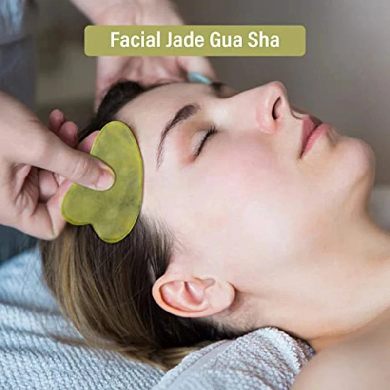 Natural Xiuyu Stone Gua Sha Board Jade Facial Beauty Scraping Massage Tools Firm Skin Care Face SPA Physical Therapy Beauty Tool