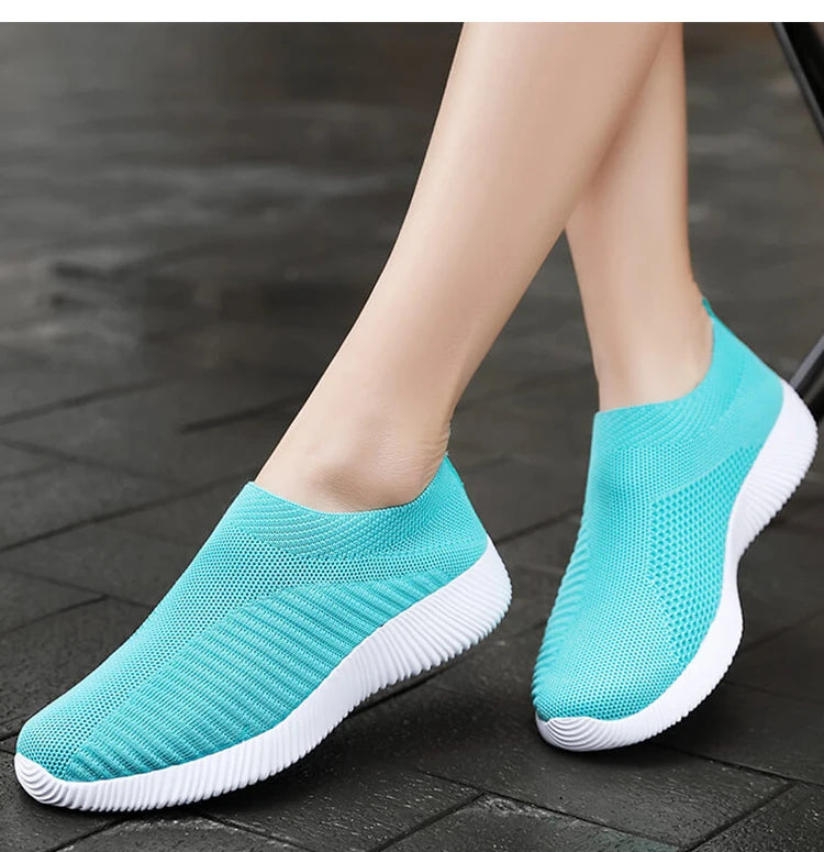 Women Sneakers Slip On Sock Shoes Women Flat Casual Sneaker Women's Sports Shoes Breather Vulcanize Shoes For Women Zapatillas