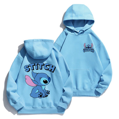 Stitch Hoodie Autumn/Winter Hoodie European and American Cartoon Anime Hoodie Loose Clothes Couple's Hoodie Coat