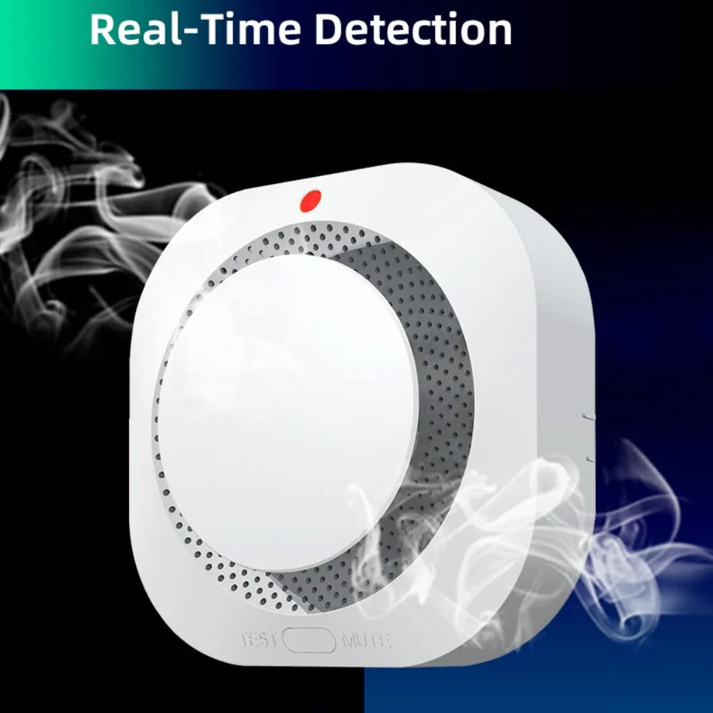 YUPA Independent Smoke Detector Sensor Fire Alarm System For Home Office Security Smoke Alarm Fire Protection Battery Powered