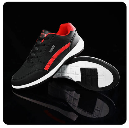 Fashion Casual Shoes Mens Outdoor Tennis Sneakers Lightweight Comfortable Lace Up PU Trainer Size Smaller Than Normals for Men