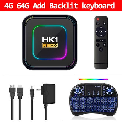 HK1 RBOX K8 Android 13 TV BOX RK3528 4G 32G 64G 128G 5G WIFI6 4K 8K 3D BT Smart TVBOX Google Global Media Player Set Top BOX