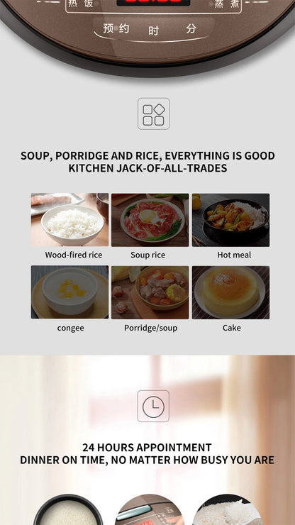 Midea rice cooker household 4L multifunctional mini rice cooker available for 2-4 people with intelligent appointment